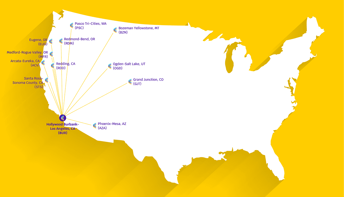 Avelo Airlines Route Map Continental United States