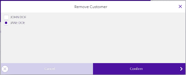 Remove customer - confirm