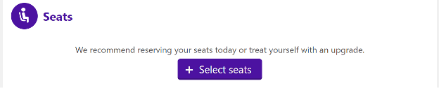 Seat selection - select