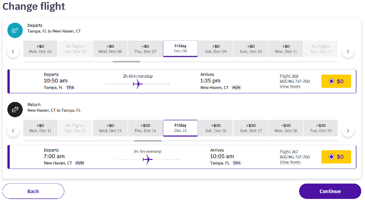 Change flight