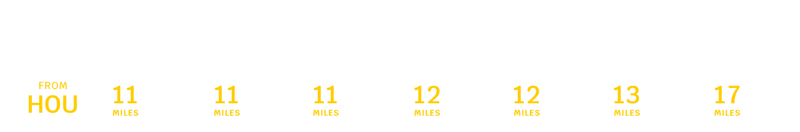 Houston, TX distance chart