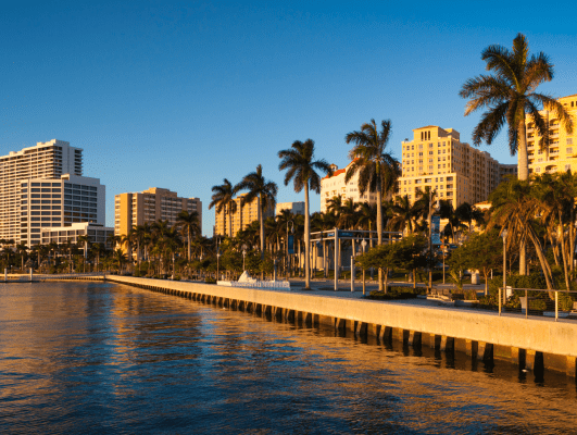 background of West Palm Beach, FL (PBI)