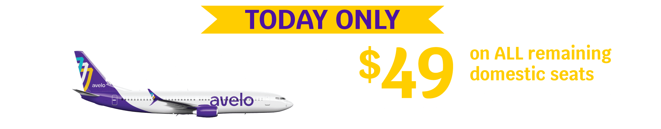 Flash Sale $49 one way* on ALL remaining domestic seats between 8/8-10/31