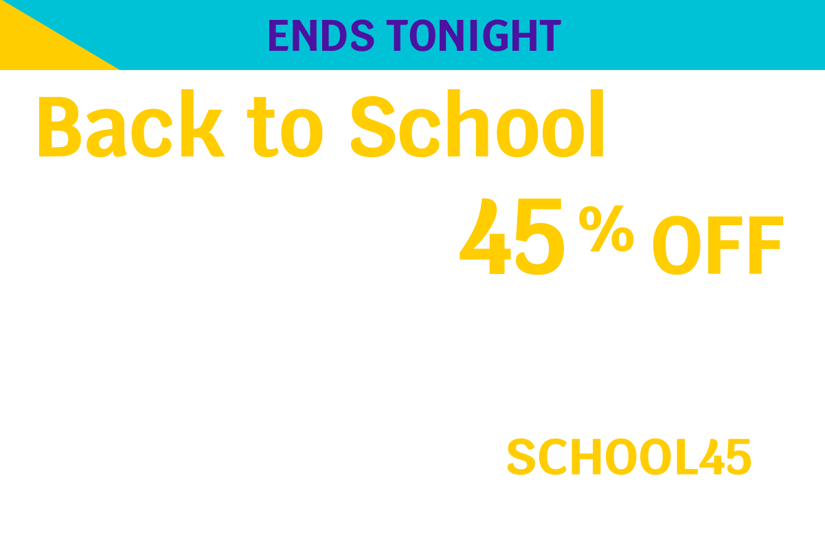 ENDS TONIGHT | Back to School Sale | 45% OFF base fares* on ALL flights between 9/3-11/21 with promo code SCHOO45