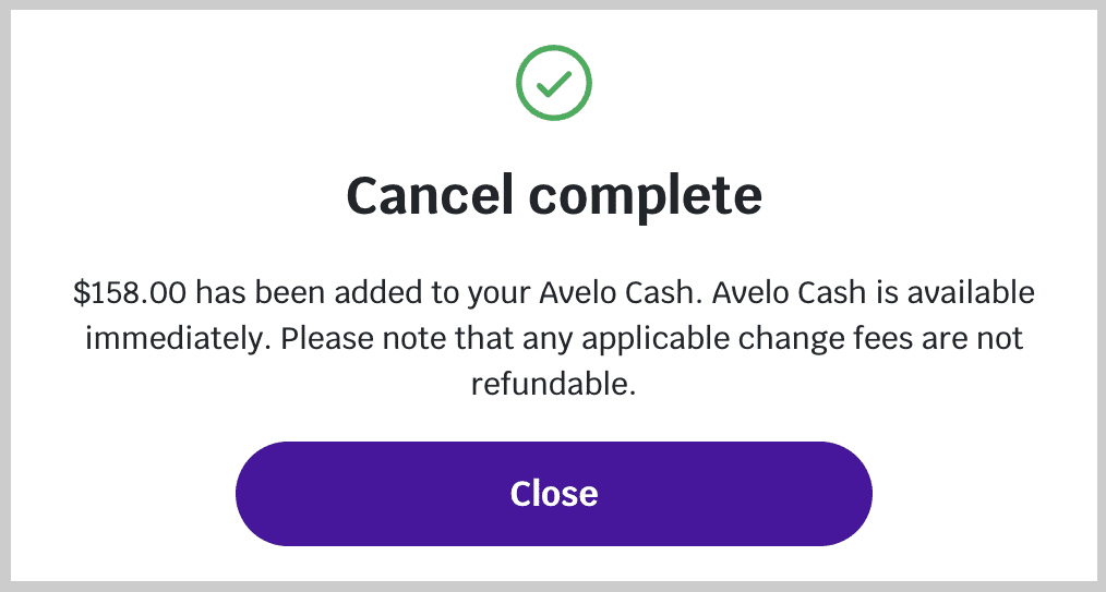 Cancel reservation