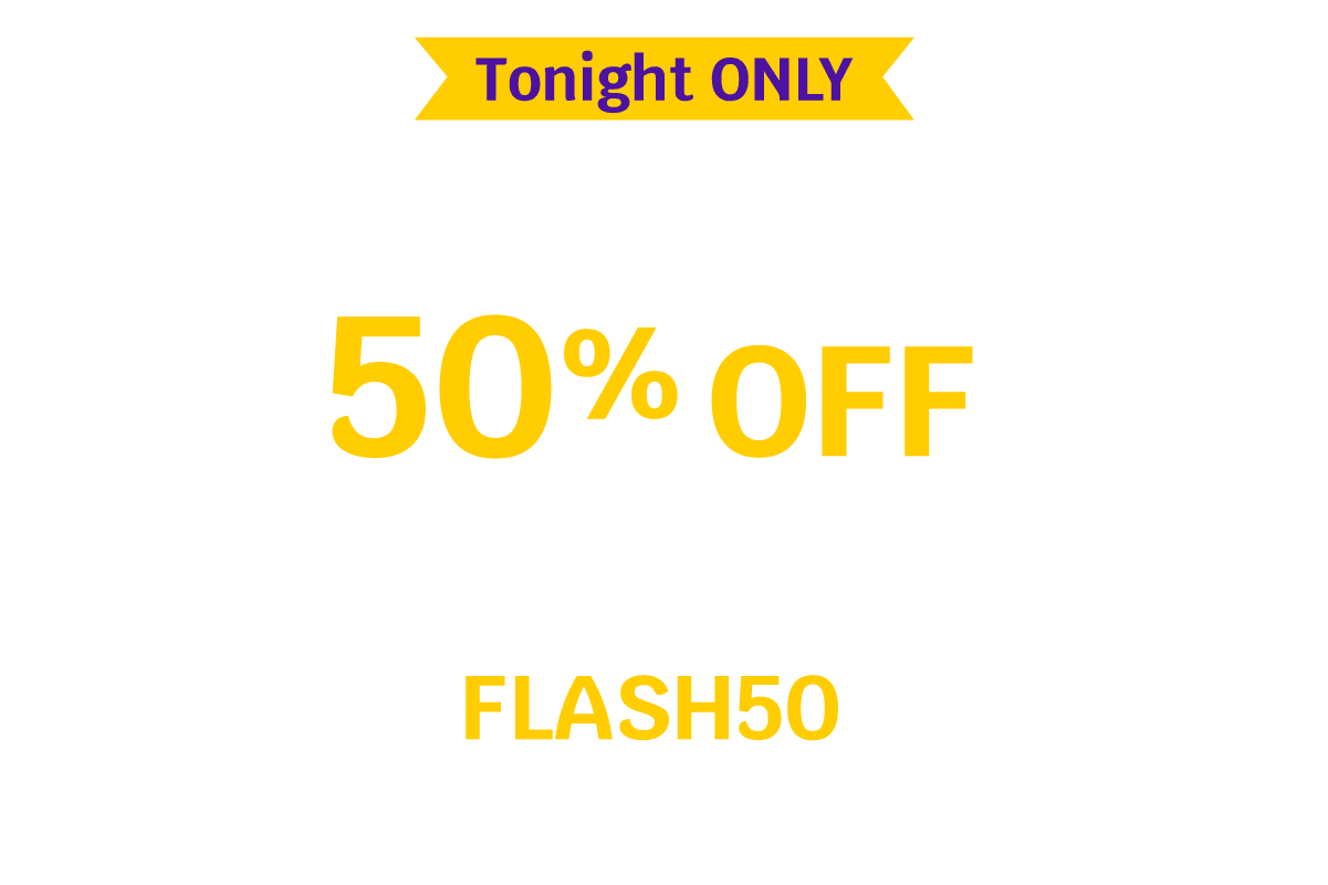 Tonight ONLY | FLASH SALE | 50% OFF round trip base fares** on select flights between 1/6-2/10 with promo code FLASH50