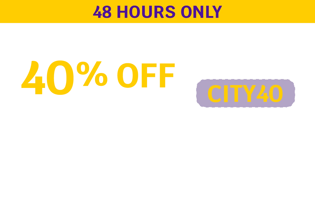 48 HOURS ONLY - EXPLORE THE CITY SALE - 40% OFF base fares** on select flights between 9/20-1/31 with promo code CITY40