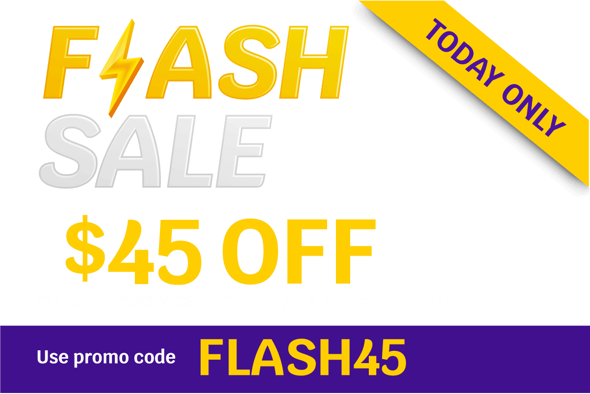 FLASH SALE - TODAY ONLY - Up to $45 OFF round trip base fares** on ALL flights between 10/3-11/17 - Use promo code FLASH45